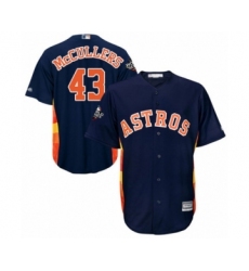 Youth Houston Astros #43 Lance McCullers Authentic Navy Blue Alternate Cool Base 2019 World Series Bound Baseball Jersey