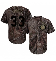 Men's Majestic Houston Astros #33 Mike Scott Authentic Camo Realtree Collection Flex Base MLB Jersey