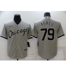 Men's Chicago White Sox #79 Jose Abreu Grey Road Flex Base Authentic Collection Jersey