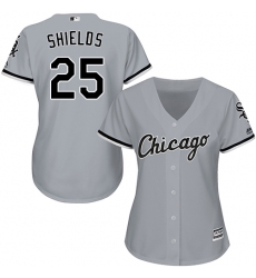 Women's Majestic Chicago White Sox #33 James Shields Replica Grey Road Cool Base MLB Jersey