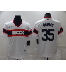 Men's Chicago White Sox #35 Frank Thomas White Nike Throwback Jersey