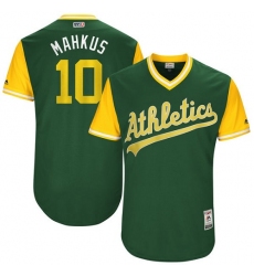 Men's Majestic Oakland Athletics #10 Marcus Semien 