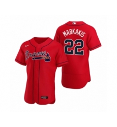 Men's Atlanta Braves #22 Nick Markakis White 2017 Independence Day Flex Base Jersey