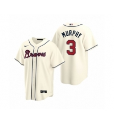Men's Atlanta Braves #3 Dale Murphy Nike Cream 2020 Replica Alternate Jersey