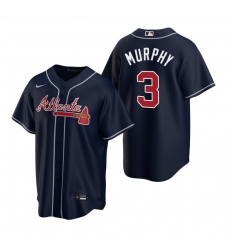 Men's Nike Atlanta Braves #3 Dale Murphy Navy Alternate Stitched Baseball Jersey