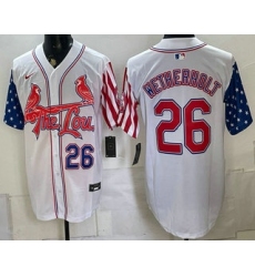 Men's St Louis Cardinals #26 JJ Wetherholt 2026 White Independence Day Vapor Premier Limited Stitched Jersey