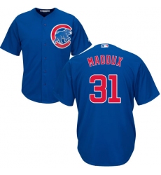 Youth Majestic Chicago Cubs #31 Greg Maddux Authentic Royal Blue Alternate Cool Base MLB Jersey