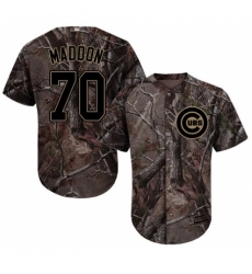 Men's Majestic Chicago Cubs #70 Joe Maddon Authentic Camo Realtree Collection Flex Base MLB Jersey