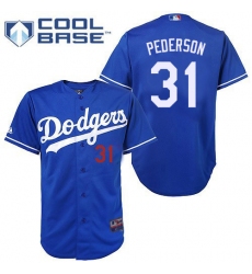 Men's Majestic Los Angeles Dodgers #31 Joc Pederson Replica Royal Blue Cool Base MLB Jersey