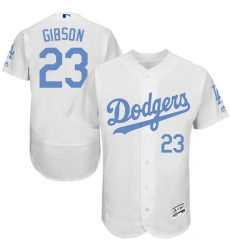 Men's Majestic Los Angeles Dodgers #23 Kirk Gibson Authentic White 2016 Father's Day Fashion Flex Base MLB Jersey