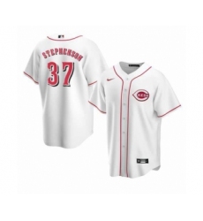 Men's Cincinnati Reds #37 Tyler Stephenson White Stitched MLB Cool Base Nike Jersey