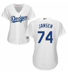 Women's Majestic Los Angeles Dodgers #74 Kenley Jansen Authentic White Home Cool Base MLB Jersey