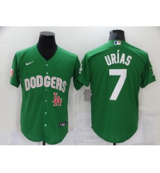 Men's Los Angeles Dodgers #7 Julio Urias Green Game Jersey