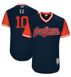 Men's Majestic Cleveland Indians #10 Edwin Encarnacion 