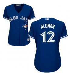 Women's Majestic Toronto Blue Jays #12 Roberto Alomar Authentic Blue Alternate MLB Jersey