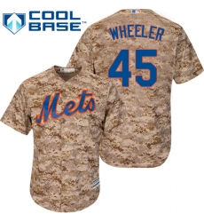Youth Majestic New York Mets #45 Zack Wheeler Replica Camo Alternate Cool Base MLB Jersey