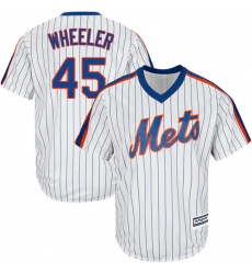 Youth Majestic New York Mets #45 Zack Wheeler Replica White Alternate Cool Base MLB Jersey