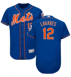 Men's Majestic New York Mets #12 Juan Lagares Royal Blue Alternate Flex Base Authentic Collection MLB Jersey