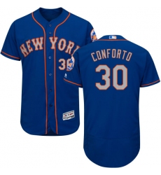 Men's Majestic New York Mets #30 Michael Conforto Royal/Gray Alternate Flex Base Authentic Collection MLB Jersey