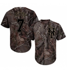 Men's Majestic New York Mets #7 Jose Reyes Authentic Camo Realtree Collection Flex Base MLB Jersey