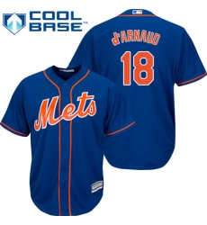 Men's Majestic New York Mets #18 Travis d'Arnaud Replica Royal Blue Alternate Home Cool Base MLB Jersey