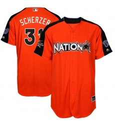 Youth Majestic Washington Nationals #31 Max Scherzer Authentic Orange National League 2017 MLB All-Star MLB Jersey