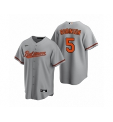 Men's Baltimore Orioles #5 Brooks Robinson Nike Gray Replica Road Jersey