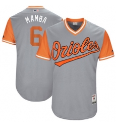 Men's Majestic Baltimore Orioles #6 Jonathan Schoop 