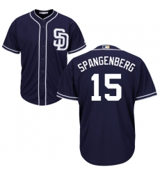 Men's Majestic San Diego Padres #15 Cory Spangenberg Replica Navy Blue Alternate 1 Cool Base MLB Jersey