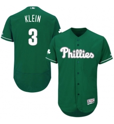 Men's Majestic Philadelphia Phillies #3 Chuck Klein Green Celtic Flexbase Authentic Collection MLB Jersey