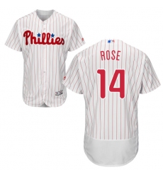 Men's Majestic Philadelphia Phillies #14 Pete Rose White Home Flex Base Authentic Collection MLB Jersey