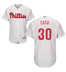 Men's Majestic Philadelphia Phillies #30 Dave Cash White Home Flex Base Authentic Collection MLB Jersey