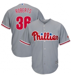 Youth Majestic Philadelphia Phillies #36 Robin Roberts Replica Grey Road Cool Base MLB Jersey