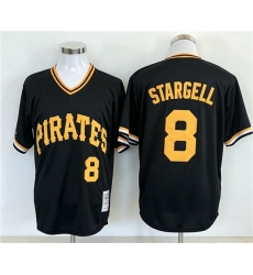 Men's Pittsburgh Pirates #8 Willie Stargell Black Stitched Jersey
