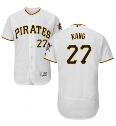 Men's Majestic Pittsburgh Pirates #27 Jung-ho Kang White Home Flex Base Authentic Collection MLB Jersey
