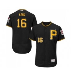Men's Pittsburgh Pirates #16 Jung-ho Kang Black Alternate Flex Base Authentic Collection Baseball Jersey
