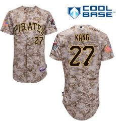 Youth Majestic Pittsburgh Pirates #27 Jung-ho Kang Authentic Camo Alternate Cool Base MLB Jersey