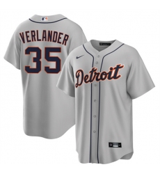 Men's Detroit Tigers #35 Justin Verlander Gray 2026 Road Stitched Baseball Jersey