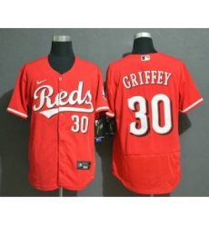 Men's Big Size Cincinnati Reds #30 Ken Griffey Jr Red Stitched MLB Flex Base Nike Jersey