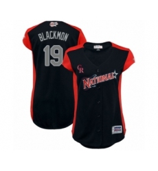 Women's Colorado Rockies #19 Charlie Blackmon Authentic Navy Blue National League 2019 Baseball All-Star Jersey