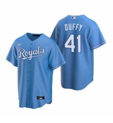 Men's Nike Kansas City Royals #41 Danny Duffy Light Blue Alternate Stitched Baseball Jersey