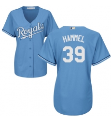 Women's Majestic Kansas City Royals #39 Jason Hammel Authentic Light Blue Alternate 1 Cool Base MLB Jersey