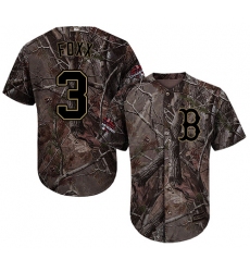 Men's Majestic Boston Red Sox #3 Jimmie Foxx Authentic Camo Realtree Collection Flex Base 2018 World Series Champions MLB Jersey