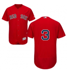 Men's Majestic Boston Red Sox #3 Jimmie Foxx Red Alternate Flex Base Authentic Collection MLB Jersey