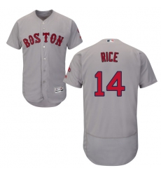 Men's Majestic Boston Red Sox #14 Jim Rice Grey Road Flex Base Authentic Collection MLB Jersey