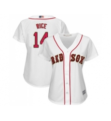 Women's Boston Red Sox #14 Jim Rice Authentic White 2019 Gold Program Cool Base Baseball Jersey