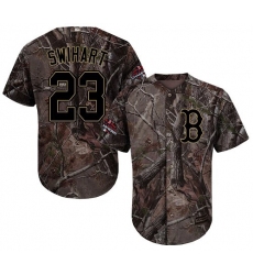 Men's Majestic Boston Red Sox #23 Blake Swihart Authentic Camo Realtree Collection Flex Base 2018 World Series Champions MLB Jersey