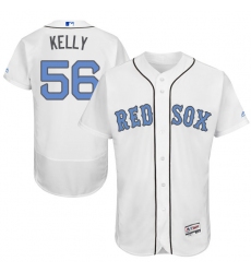 Men's Majestic Boston Red Sox #56 Joe Kelly Authentic White 2016 Father's Day Fashion Flex Base MLB Jersey