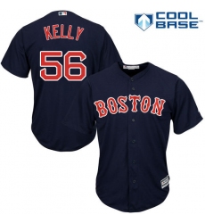 Youth Majestic Boston Red Sox #56 Joe Kelly Replica Navy Blue Alternate Road Cool Base MLB Jersey