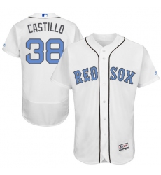 Men's Majestic Boston Red Sox #38 Rusney Castillo Authentic White 2016 Father's Day Fashion Flex Base MLB Jersey